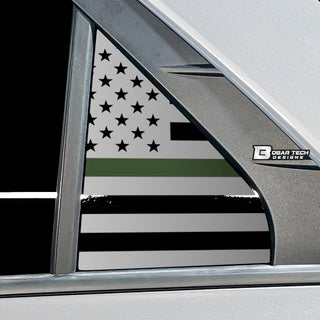 Buy thin-green-line Quarter Window American Flag Vinyl Decal Stickers Fits Kia Niro 2023 2024