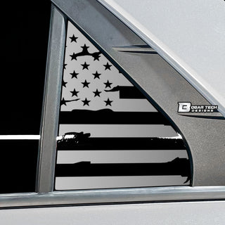 Buy distressed-black Quarter Window American Flag Vinyl Decal Stickers Fits Kia Niro 2023 2024