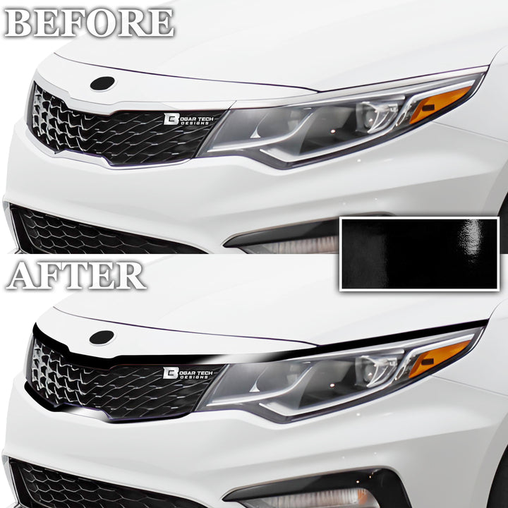 Vinyl Chrome Delete Wheel Sides Front Rear Bumper Trim Blackout Decal Stickers Overlay Film Fits Kia Optima 2016 - 2020 - Bogar Tech Designs