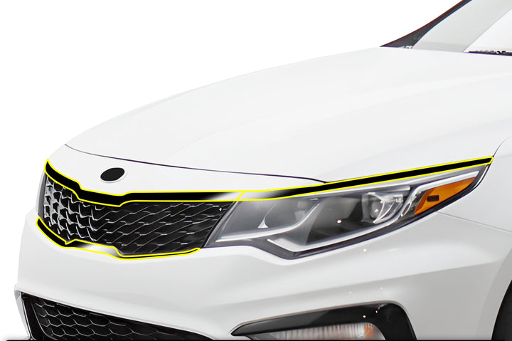 Vinyl Chrome Delete Wheel Sides Front Rear Bumper Trim Blackout Decal Stickers Overlay Film Fits Kia Optima 2016 - 2020 - Bogar Tech Designs