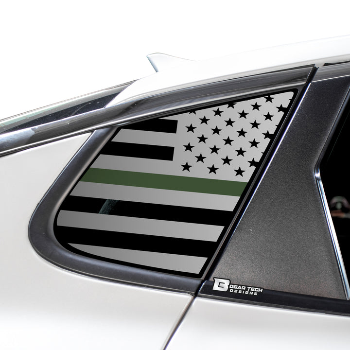 Quarter Window American Flag Vinyl Decal Stickers Fits Kia Optima 2016 - 2020 - Bogar Tech Designs