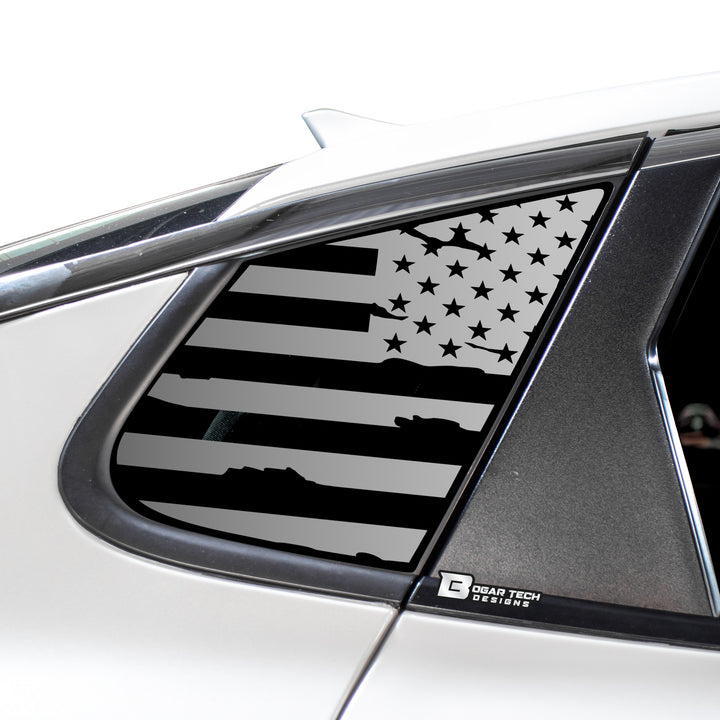 Quarter Window American Flag Vinyl Decal Stickers Fits Kia Optima 2016 - 2020 - Bogar Tech Designs