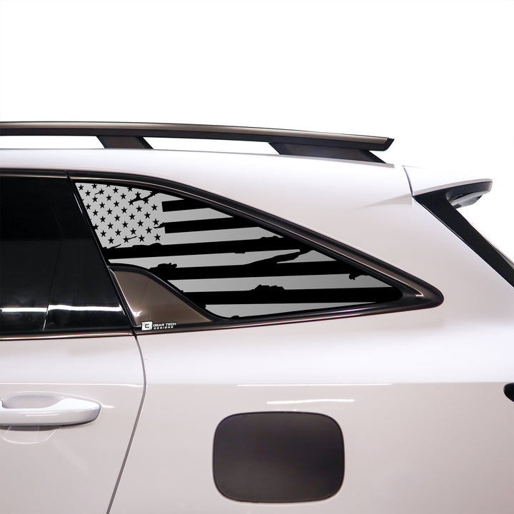 American Flag Rear Quarter Window Vinyl Decal Stickers Fits Kia Sorento 2021 - 2025 - Bogar Tech Designs