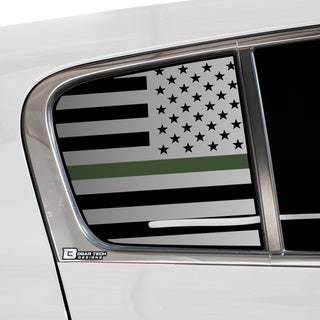 Buy thin-green-line Quarter Window American Flag Vinyl Decal Stickers Fits Kia Sportage 2017-2022