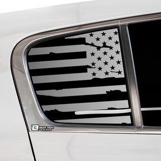 Buy distressed-black Quarter Window American Flag Vinyl Decal Stickers Fits Kia Sportage 2017-2022