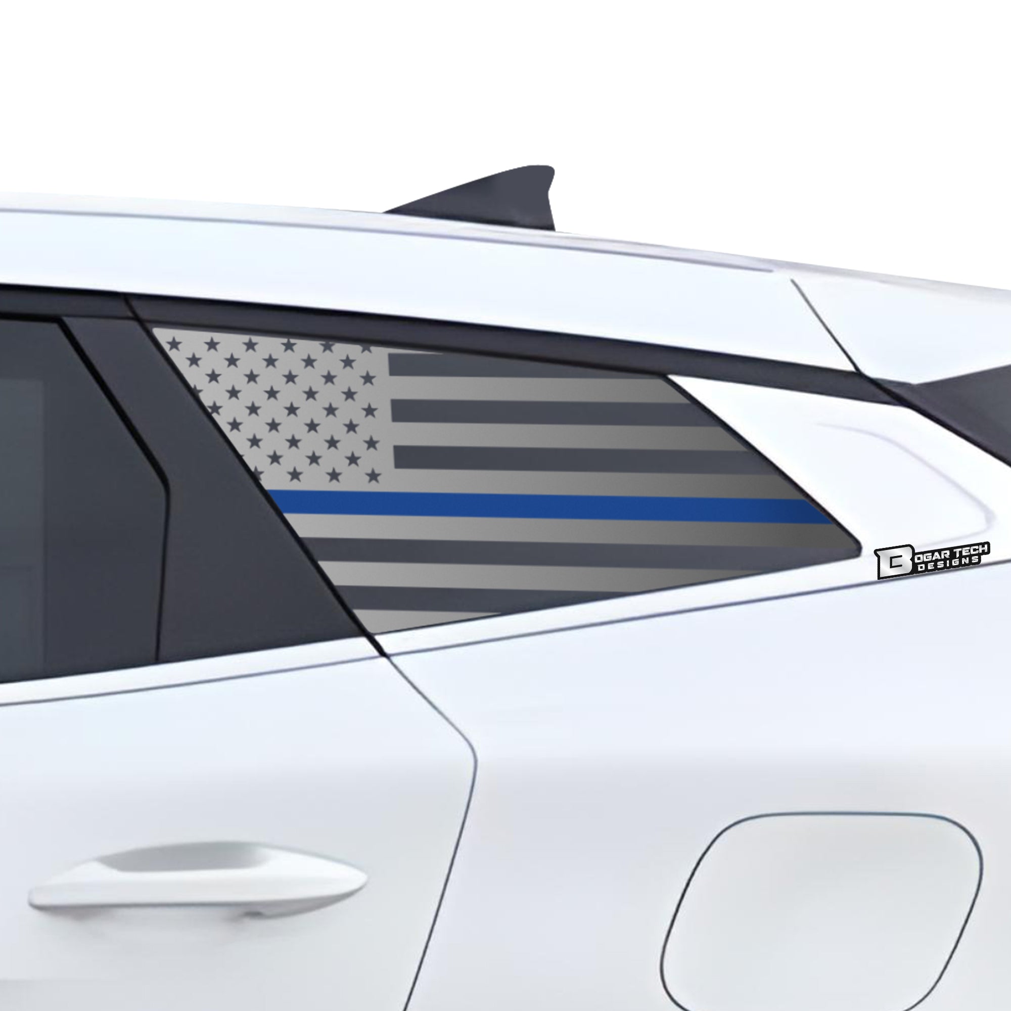 American Flag Rear Quarter Window Vinyl Decal Stickers Fits Kia Sportage 2023 - 2025 - Bogar Tech Designs