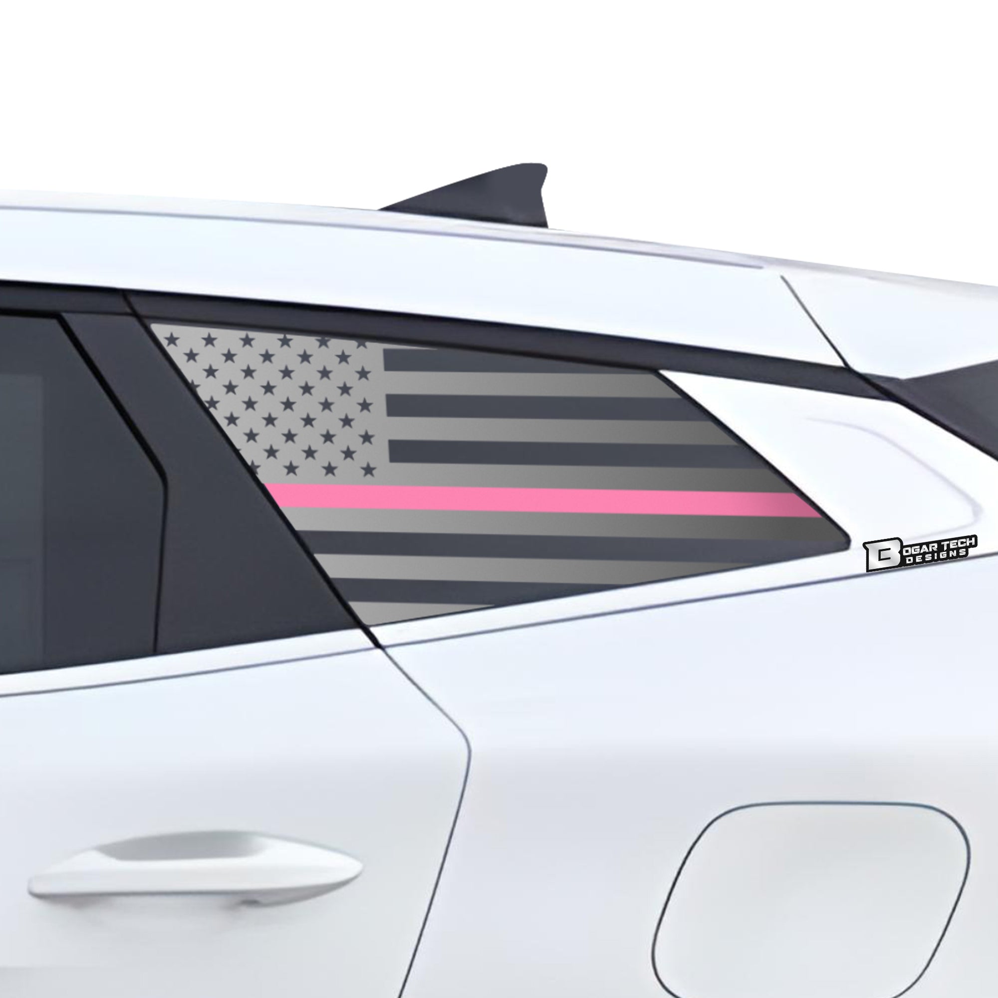 American Flag Rear Quarter Window Vinyl Decal Stickers Fits Kia Sportage 2023 - 2025 - Bogar Tech Designs