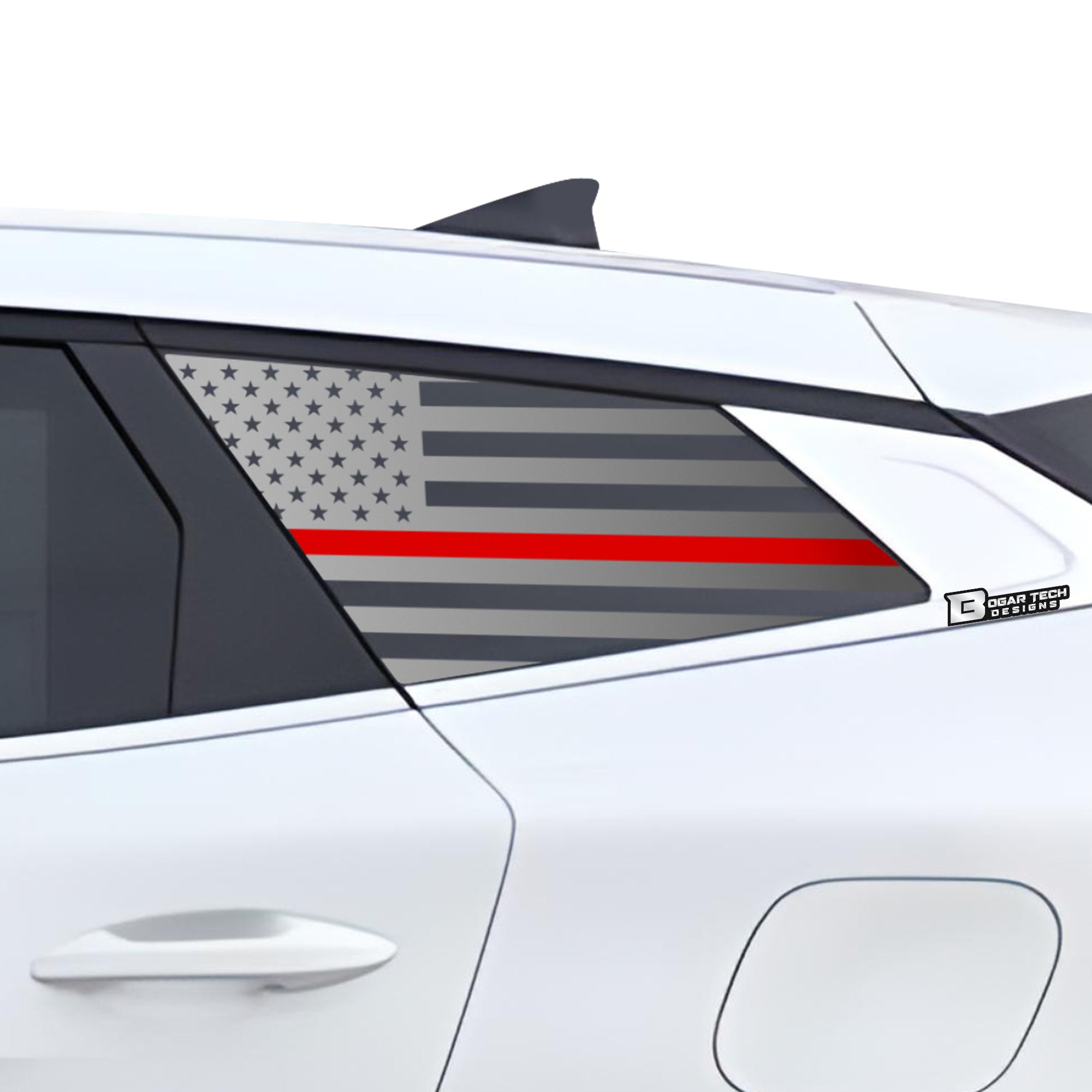 American Flag Rear Quarter Window Vinyl Decal Stickers Fits Kia Sportage 2023 - 2025 - Bogar Tech Designs