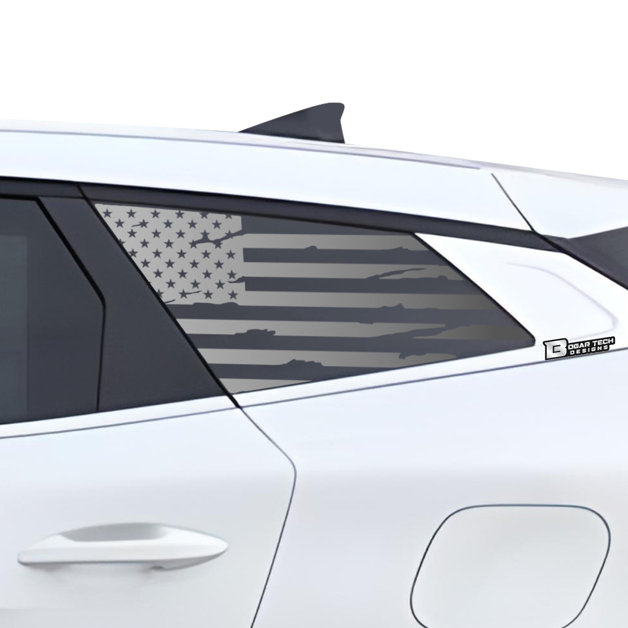 American Flag Rear Quarter Window Vinyl Decal Stickers Fits Kia Sportage 2023 - 2025 - Bogar Tech Designs