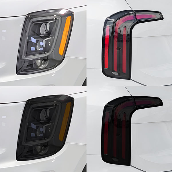 Full Headlight Taillight Precut Smoked PPF Tint Kit Film Overlay Fits Kia Telluride 2020-2025
