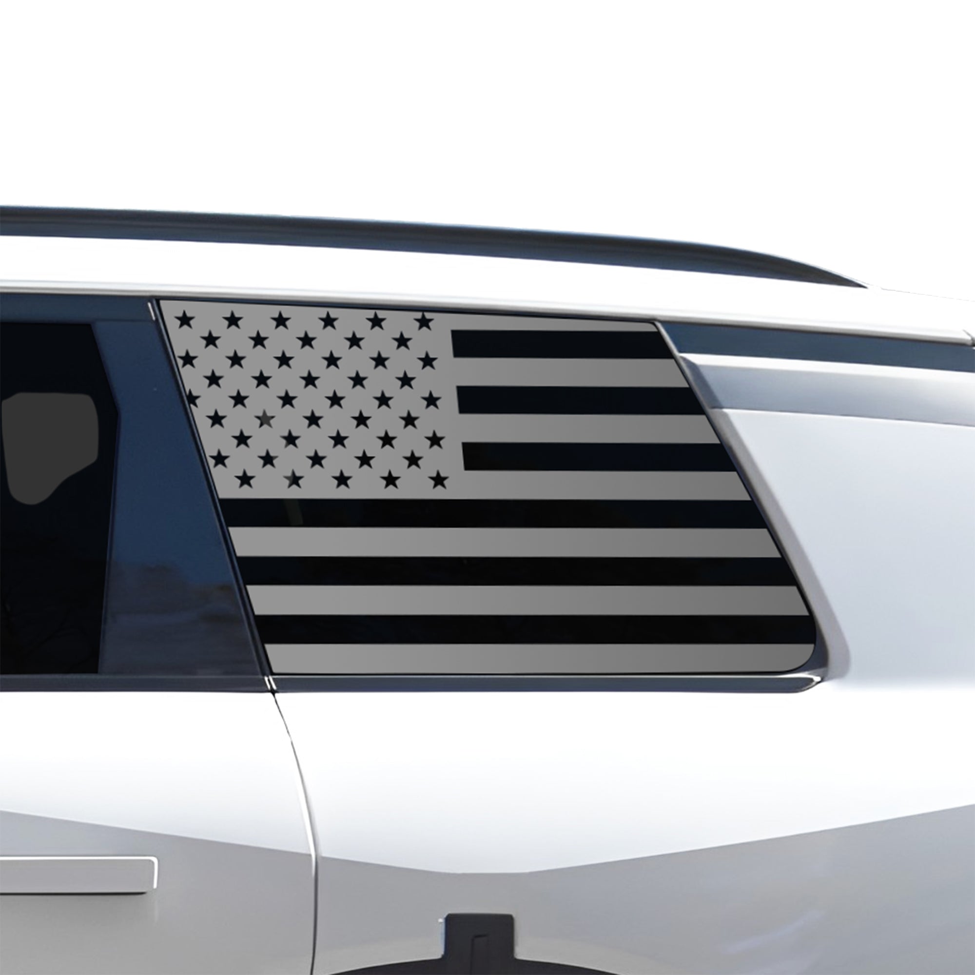 American Flag Quarter Window Decal for Kia Telluride 2027+ – Precut Matte Black Vinyl