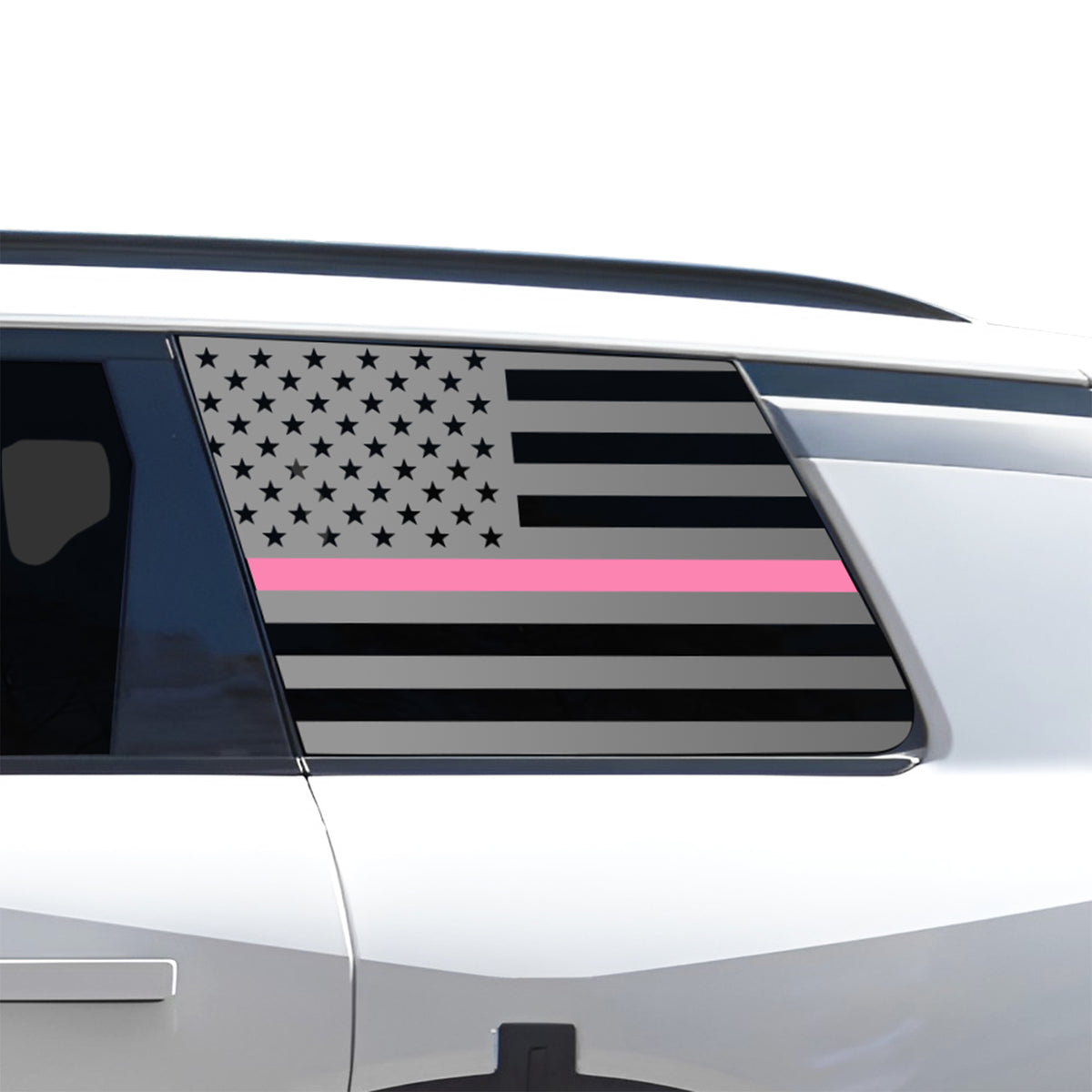 American Flag Quarter Window Decal for Kia Telluride 2027+ – Precut Matte Black Vinyl