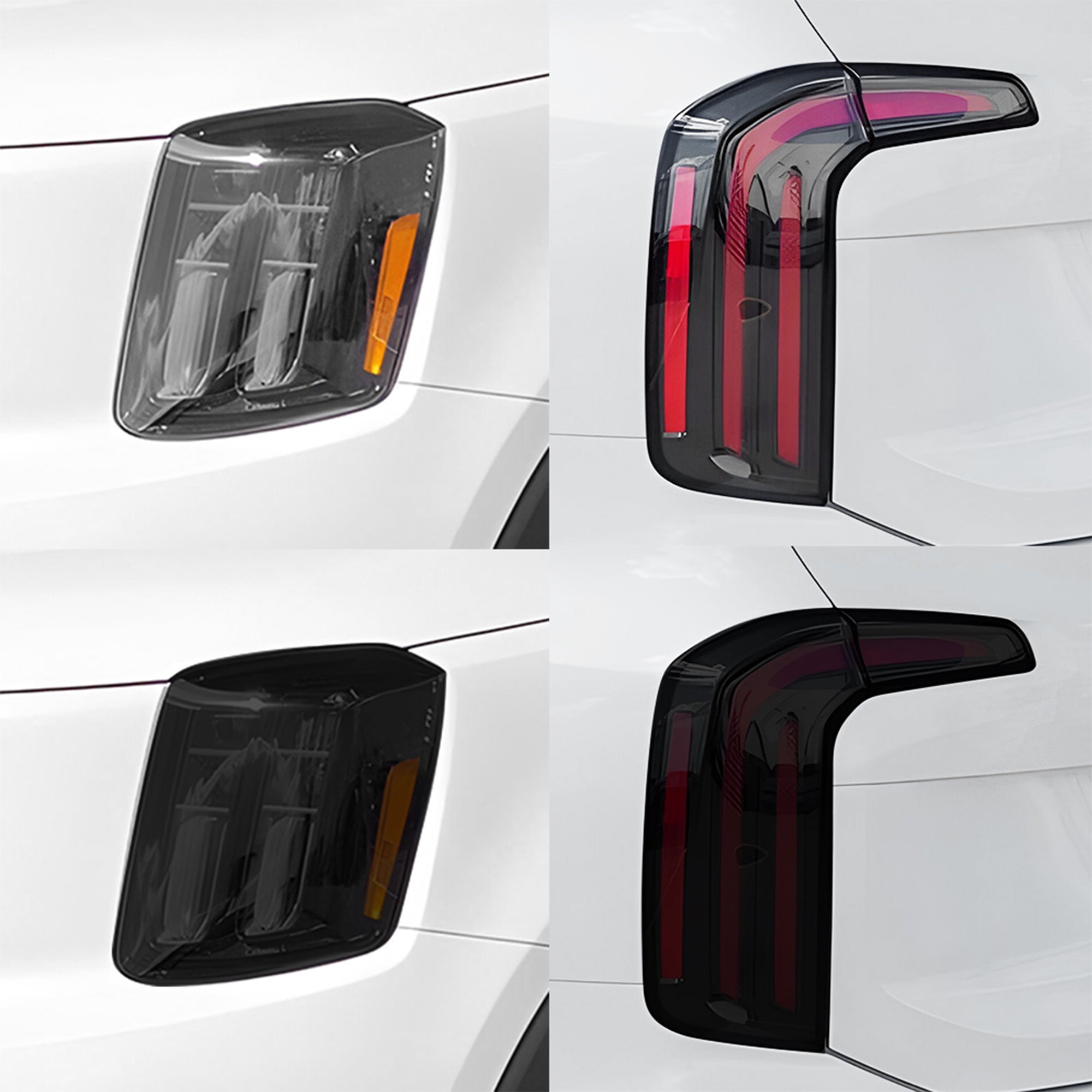 Full Headlight Taillight Precut Smoked PPF Tint Kit Film Overlay Fits Kia Telluride 2020-2025