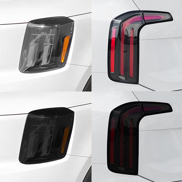 Full Headlight Taillight Precut Smoked PPF Tint Kit Film Overlay Fits Kia Telluride 2020-2025
