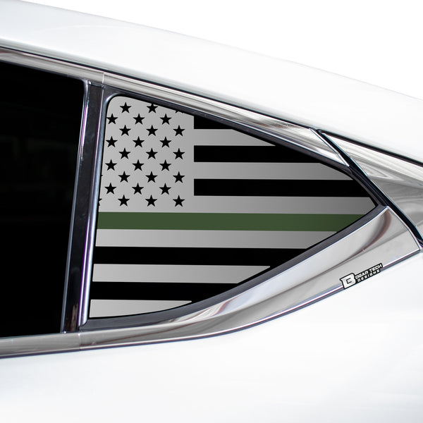 Quarter Window American Flag Vinyl Decal Stickers Fits Lexus ES 2019-2023