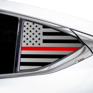 Buy thin-red-line Quarter Window American Flag Vinyl Decal Stickers Fits Lexus ES 2019-2023