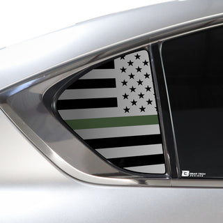 Buy thin-green-line Quarter Window American Flag Vinyl Decal Stickers Fits Lexus IS 2021-2023