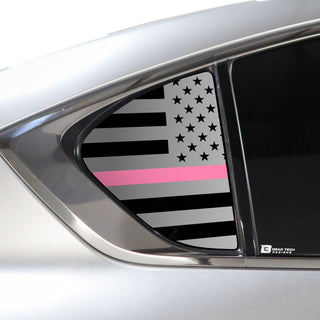 Buy thin-pink-line Quarter Window American Flag Vinyl Decal Stickers Fits Lexus IS 2021-2023