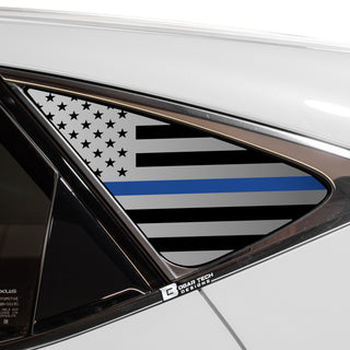 Buy thin-blue-line Quarter Window American Flag Vinyl Decal Stickers Fits Lexus NX 2022-2024