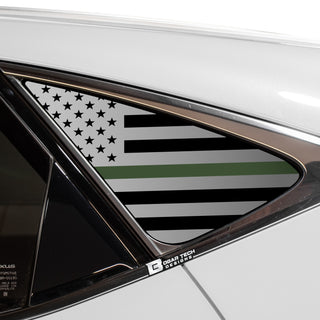 Buy thin-green-line Quarter Window American Flag Vinyl Decal Stickers Fits Lexus NX 2022-2024