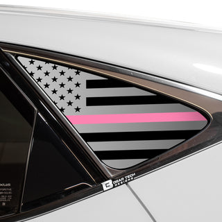 Buy thin-pink-line Quarter Window American Flag Vinyl Decal Stickers Fits Lexus NX 2022-2024