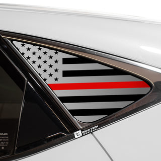 Buy thin-red-line Quarter Window American Flag Vinyl Decal Stickers Fits Lexus NX 2022-2024