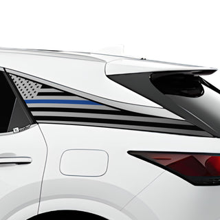 Buy thin-blue-line Quarter Window American Flag Vinyl Decal Stickers Fits Lexus RX 2020-2022