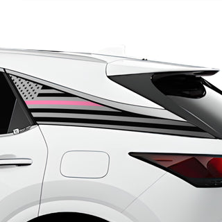 Buy thin-pink-line Quarter Window American Flag Vinyl Decal Stickers Fits Lexus RX 2020-2022