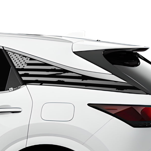 Quarter Window American Flag Vinyl Decal Stickers Fits Lexus RX 2020-2022