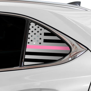 Buy thin-pink-line Quarter Window American Flag Vinyl Decal Stickers Fits Lexus UX 2019-2024