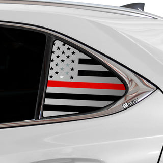 Buy thin-red-line Quarter Window American Flag Vinyl Decal Stickers Fits Lexus UX 2019-2024