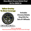 Fits BMW X6 2019-2023 Vinyl Chrome Delete Grille Blackout Decal Stickers Overlay Film