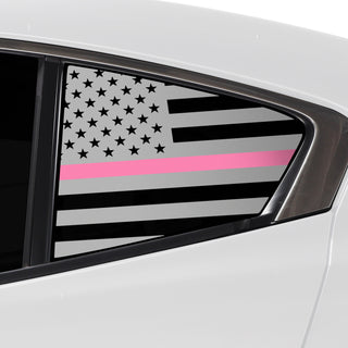 Buy thin-pink-line Quarter Window American Flag Vinyl Decal Stickers Fits Mazda 3 Sedan 2019-2024