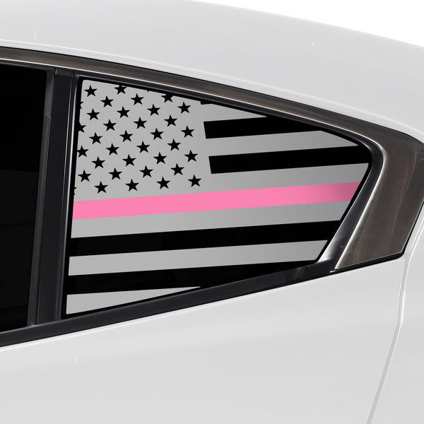 Quarter Window American Flag Vinyl Decal Stickers Fits Mazda 3 Sedan 2019-2024