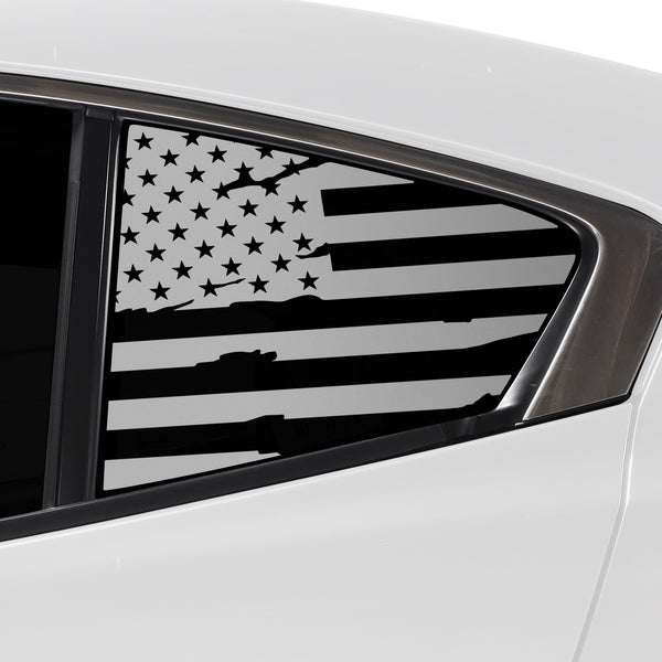 Seadan Rear Window Sticker American Flag Quarter Window Decal for Mazda 3 Sedan 2019-2026 β Precu ...