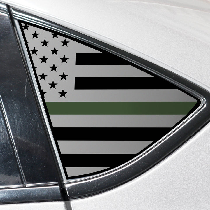 Quarter Window American Flag Vinyl Decal Stickers Fits Dodge Dart 2013 - 2016 - Bogar Tech Designs