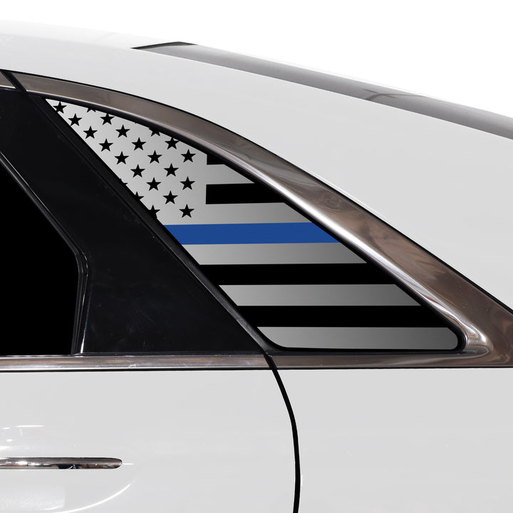 Quarter Window American Flag Vinyl Decal Stickers Fits Lincoln MKZ 2013 - 2020 - Bogar Tech Designs