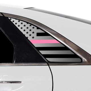 Buy thin-pink-line Quarter Window American Flag Vinyl Decal Stickers Fits Lincoln MKZ 2013-2020