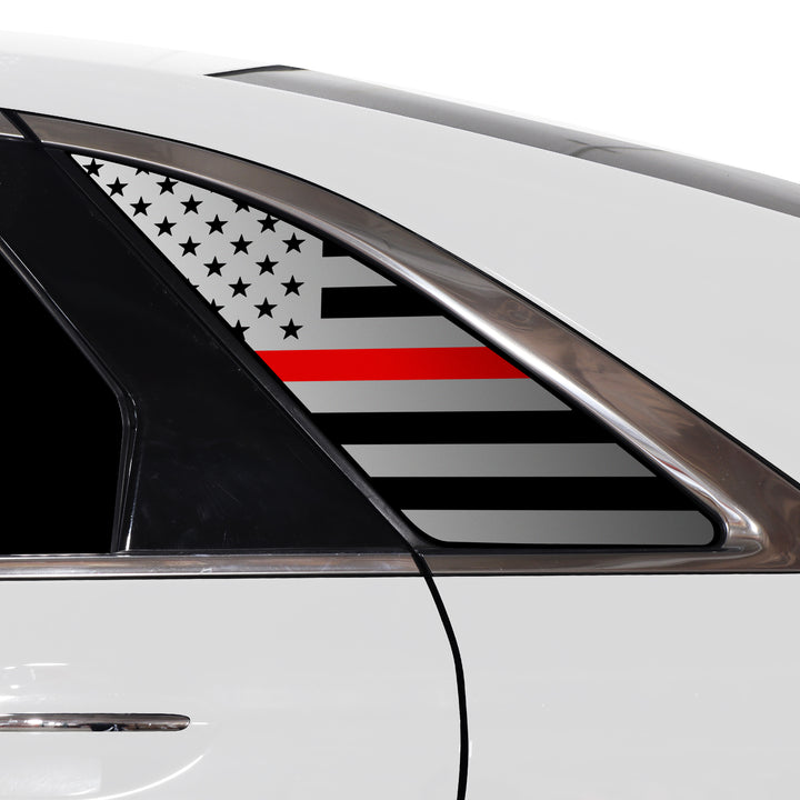 Quarter Window American Flag Vinyl Decal Stickers Fits Lincoln MKZ 2013 - 2020 - Bogar Tech Designs