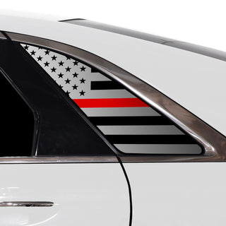 Buy thin-red-line Quarter Window American Flag Vinyl Decal Stickers Fits Lincoln MKZ 2013-2020