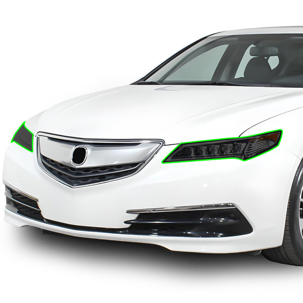 Full Headlight Taillight Precut Smoked PPF Tint Kit Film Overlay Fits Acura TLX 2015-2017