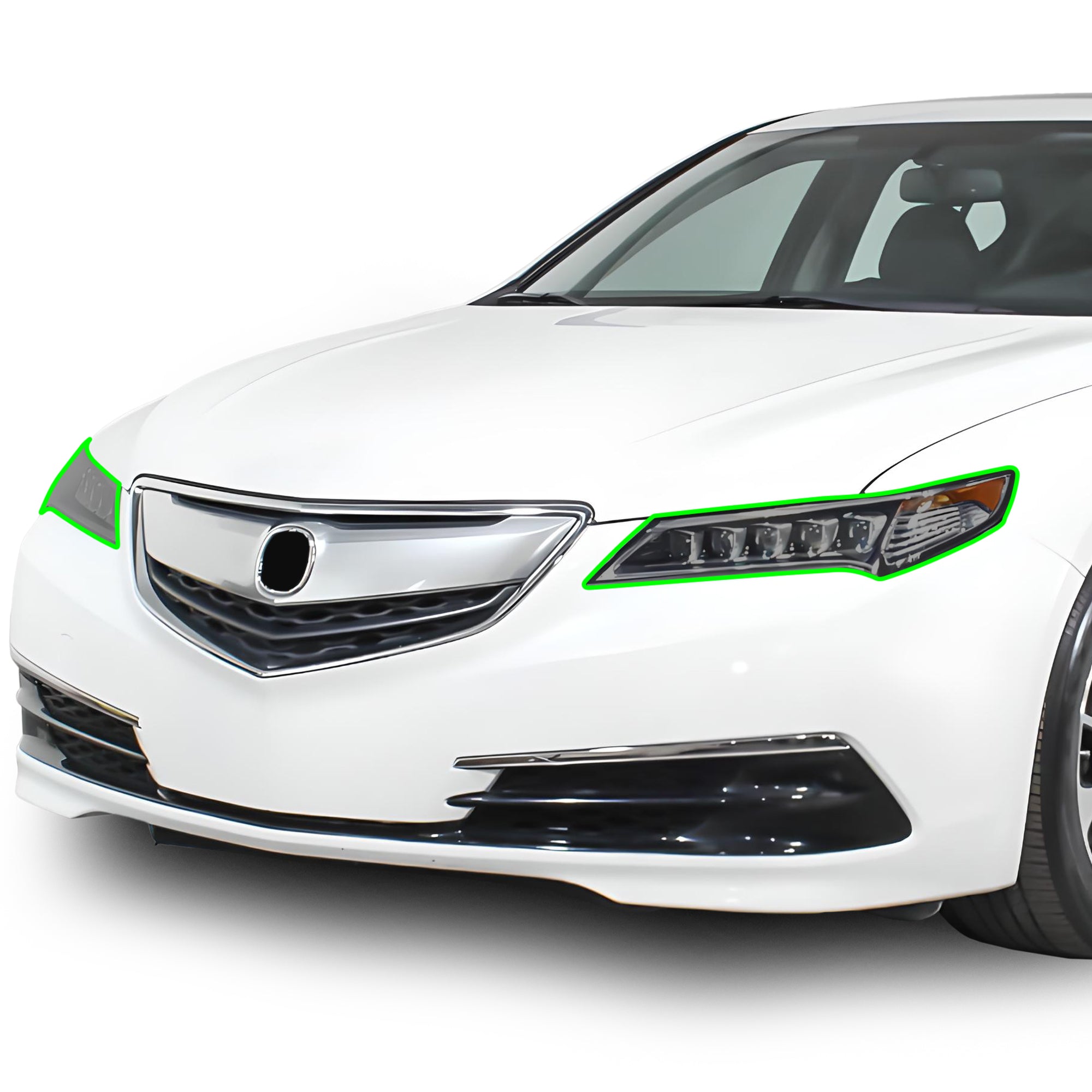 Full Headlight Taillight Precut Smoked PPF Tint Kit Film Overlay Fits Acura TLX 2015 - 2020 - Bogar Tech Designs