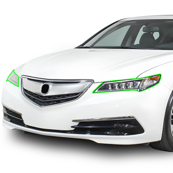 Full Headlight Taillight Precut Smoked PPF Tint Kit Film Overlay Fits Acura TLX 2015-2017