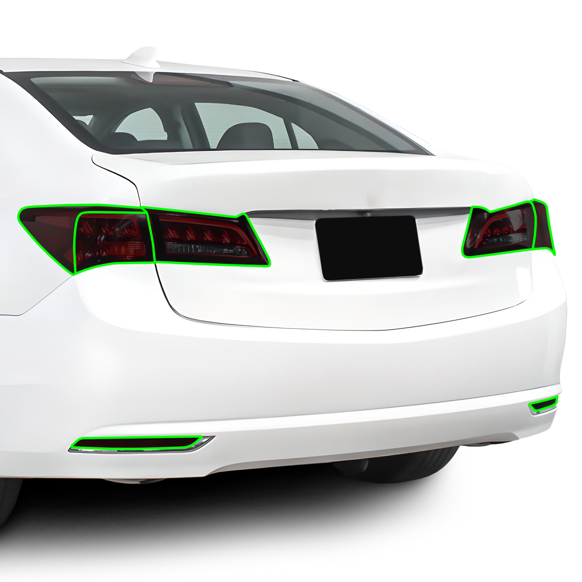 Full Headlight Taillight Precut Smoked PPF Tint Kit Film Overlay Fits Acura TLX 2015 - 2020 - Bogar Tech Designs