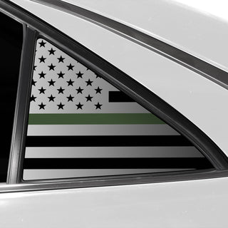 Buy thin-green-line Quarter Window American Flag Vinyl Decal Stickers Fits Toyota Camry 2015-2017