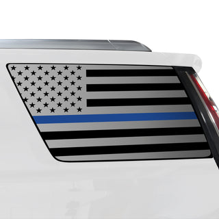 Buy thin-blue-line Quarter Window American Flag Vinyl Decal Stickers Fits Cadillac Escalade 2015-2020