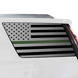 Buy thin-green-line Quarter Window American Flag Vinyl Decal Stickers Fits Cadillac Escalade 2015-2020