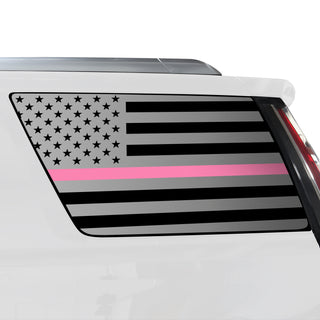 Buy thin-pink-line Quarter Window American Flag Vinyl Decal Stickers Fits Cadillac Escalade 2015-2020