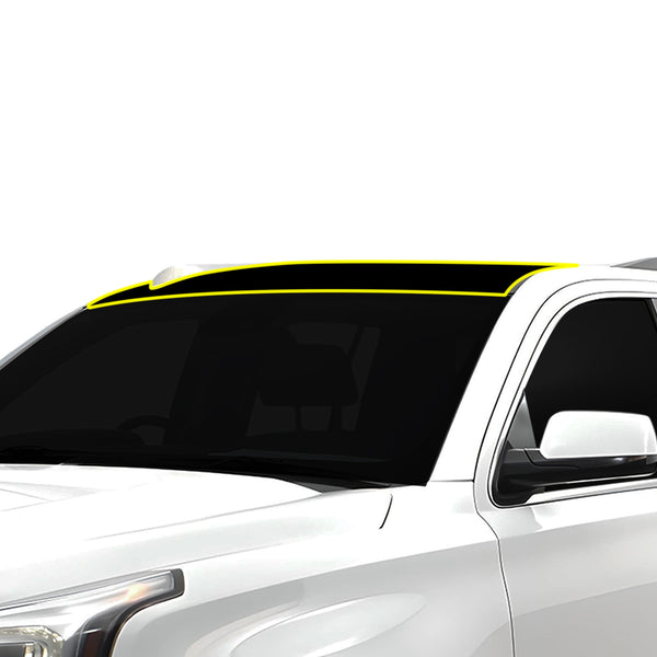 Fits GMC Yukon XL 2015-2020 Precut Premium Gloss Black Carbon Fiber Roof Paint Protection Film PPF Decal Film Kit Cover