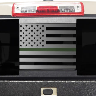 Buy rear-thin-green-line Window American Flag Vinyl Decal Stickers Fits Chevrolet Colorado 2023-2024